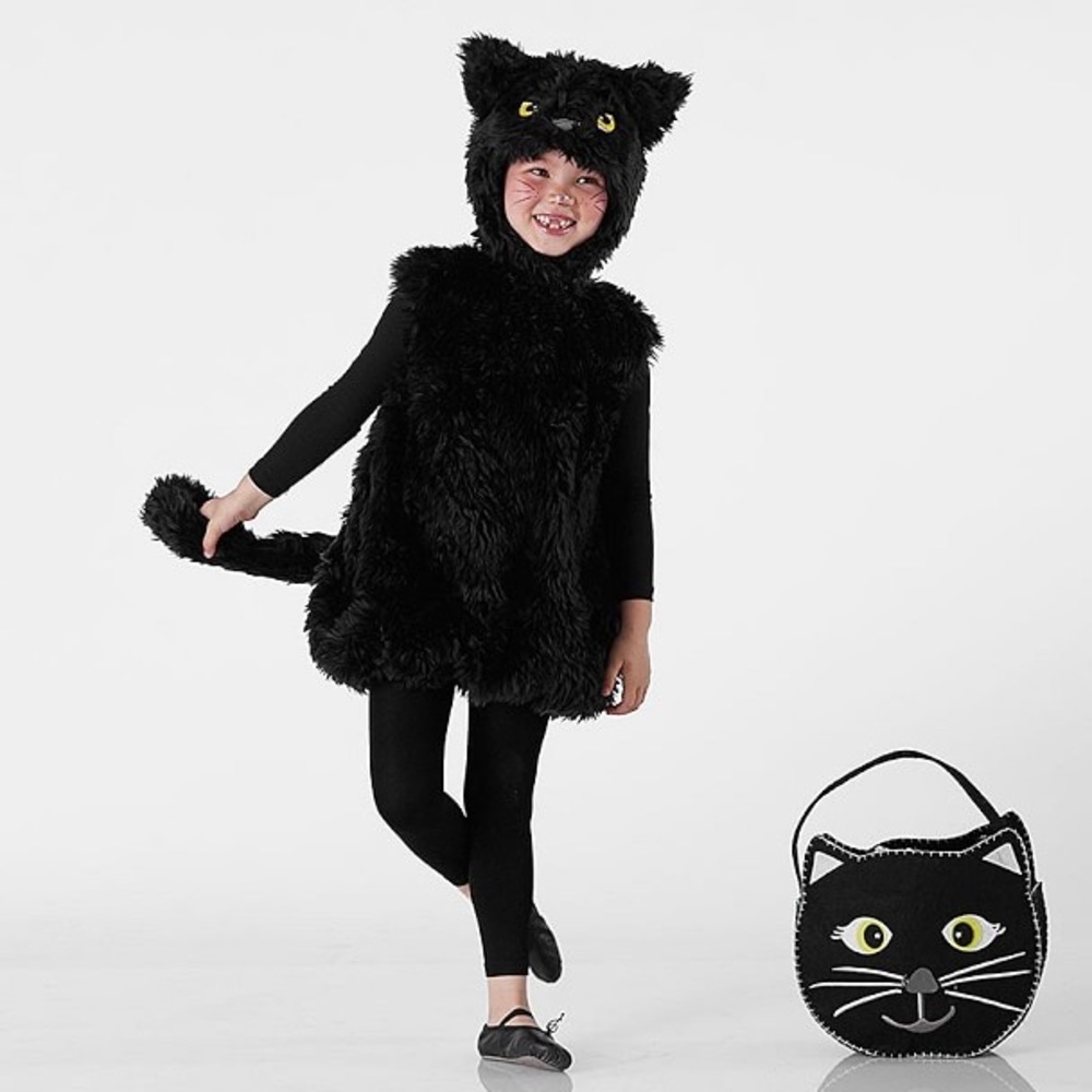 Pottery Barn Kids Black Cat Costume Size 4-6